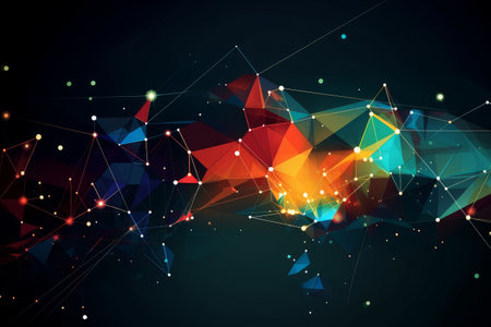 Ai generated illustration of abstract shapes backgroundの素材