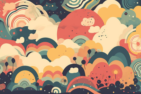 Ai generated illustration of abstract cute backgroundの素材