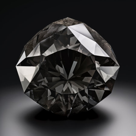 Ai generated illustration of a black diamondの素材
