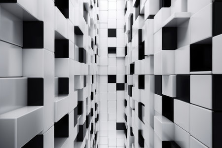 Abstract black and white background, Generative aiの素材