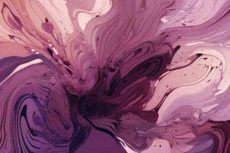 abstract background of pink and purple paint splashes on a white backgroundの素材