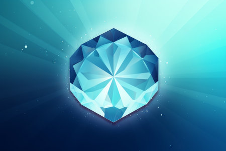 Diamond on blue background. Vector illustration for your design. Eps 10の素材