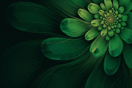 Macro closeup of fractal flower, digital artwork for creative graphic designの素材