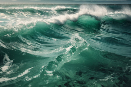 Waves breaking on the coast of the island of Sardinia.の素材