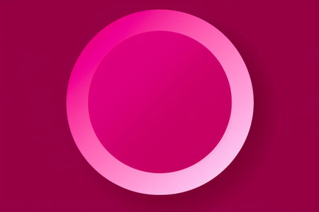 3d rendering of a pink circle on a purple background. The circle is in the middle.の素材