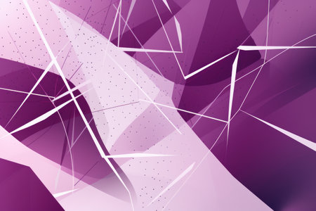 abstract background with a lot of triangles and lines in purple colorsの素材