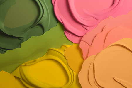 3d render of abstract background made of multi-colored pieces of paperの素材