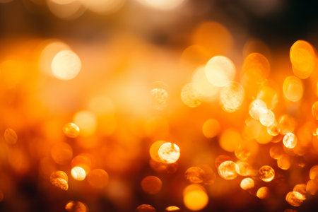 abstract golden bokeh background, defocused bokeh lightsの素材