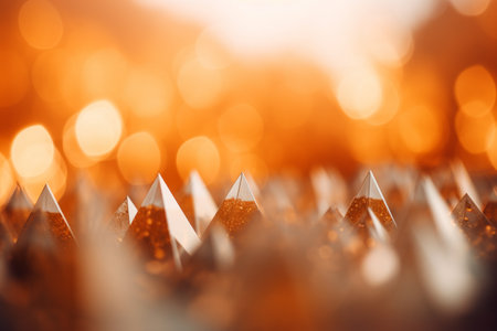 A lot of small paper ship on a bokeh background.の素材