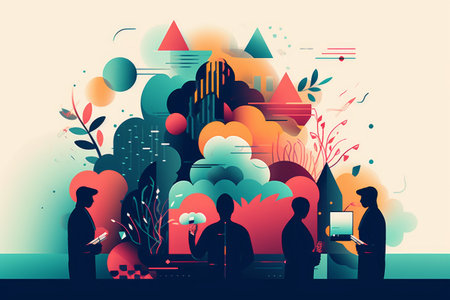 Business people teamwork and brainstorming concept vector illustration. Teamwork concept.の素材