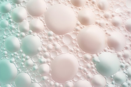 Soap bubbles abstract background. Soap bubbles texture. Soap bubbles backgroundの素材