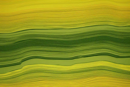 Abstract background with wavy lines in yellow colors. Vector illustration.の素材