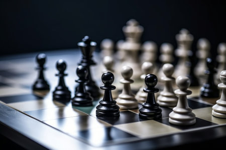Chess board game concept of business ideas and competition and strategy ideasの素材