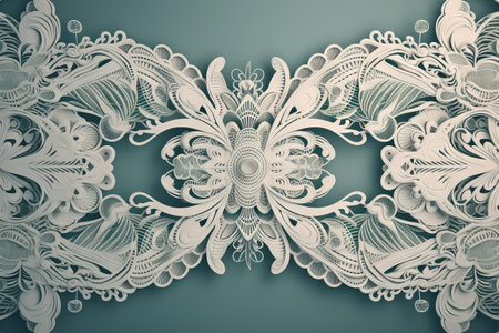 Lace background with space for your text. 3D illustration.の素材