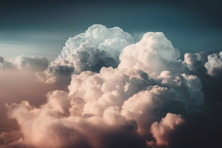 colorful dramatic sky with cloud at sunset, nature cloudscape backgroundの素材