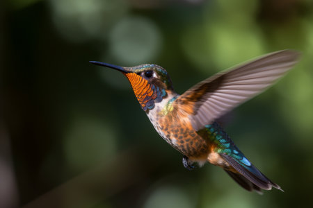 Female Ruby-throated Hummingbird (archilochus colubris) in Ecuadorの素材