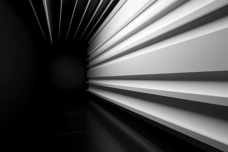 3d render, abstract background, empty room, black and whiteの素材