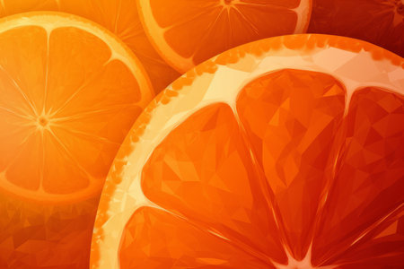 Slices of orange and grapefruit on the white background.の素材