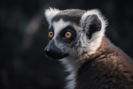 Ring-tailed lemur (Lemur catta) portraitの素材
