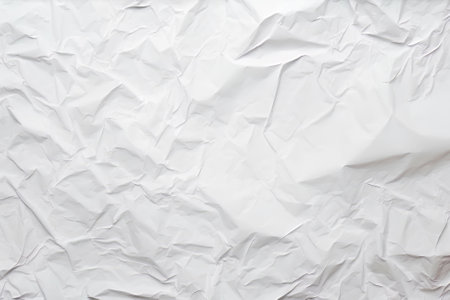 White crumpled paper background. Texture of crumpled paper.の素材