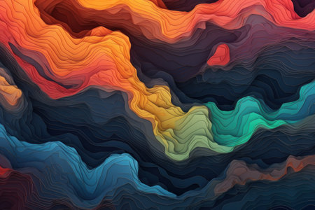 Abstract Colorful Waves Background. Vector Illustration For Your Design.の素材