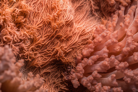Coral reef close-up. Beautiful coral texture. Coral macro photography.の素材