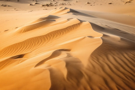 the empty quarter  and outdoor  sand  dune in oman old desert rub al khaliの素材