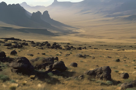 Rock formations in the desert of the Namib Desert, Namibiaの素材