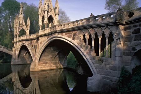 Pulteney bridge over the River Avon in Bath, Englandの素材