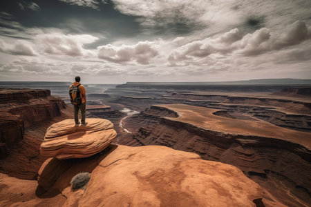 Hike in the Utah mountains. Fantastic forms sandstone formations.の素材