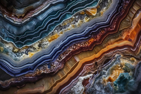 Colorful agate mineral texture as very nice natural background, close upの素材