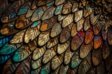 Colorful stained glass window texture. Abstract background. Toned.の素材