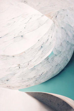 Abstract minimal background with interesting shape stones, 3d renderの素材