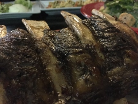 yummy beef ribs prepared medium rareの写真素材