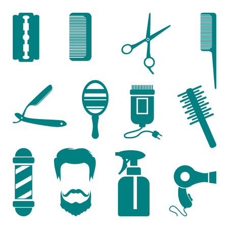 Barber Icon Setのイラスト素材