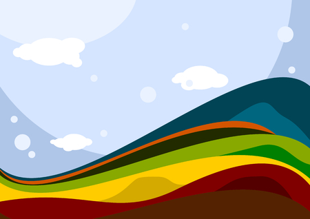 Colorful Landのイラスト素材