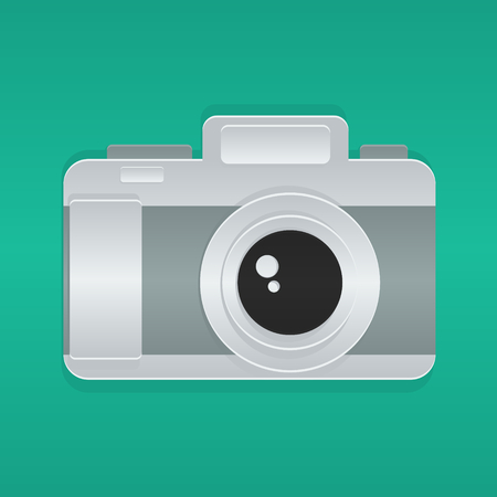 Paper Camera | Editable vector illustrationのイラスト素材