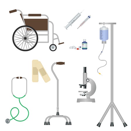 Editable Medical Equipment Vector Illustrationのイラスト素材