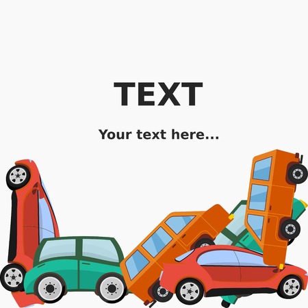 Editable Cars Vector Illustration for Text Backgroundのイラスト素材