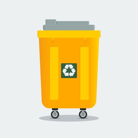 Editable Trash Bin Vector Illustrationのイラスト素材
