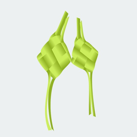 Editable Indonesian Ketupat Illustrationのイラスト素材