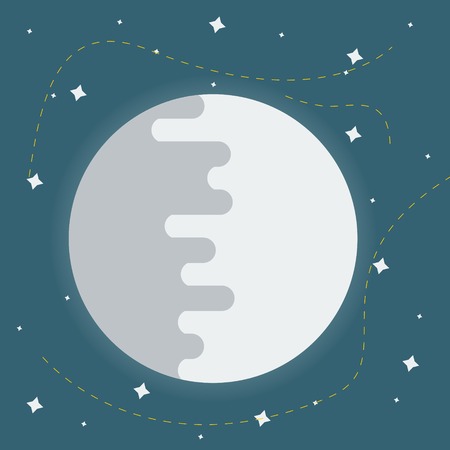 Editable Planet on Space Vector Illustrationのイラスト素材