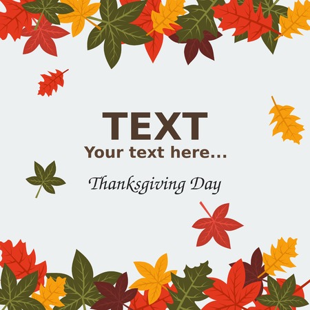 Autumn card template design.のイラスト素材