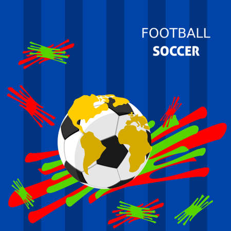 Editable Football Vector Illustration for Text Backgroundのイラスト素材