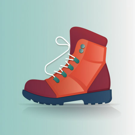 Winter boots. Flat design. Vector illustration. Eps 10 file.の素材