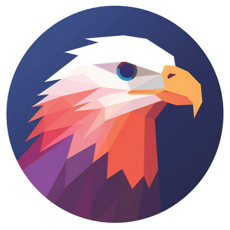 Eagle head icon. Vector illustration in flat design style. EPS 10の素材