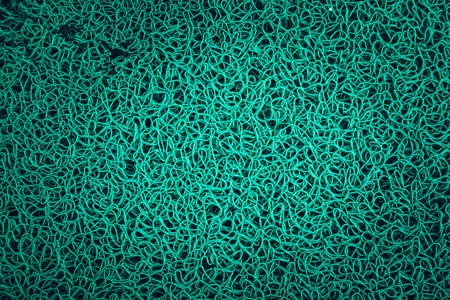 Green synthetic carpet pattern, Top view. texture background