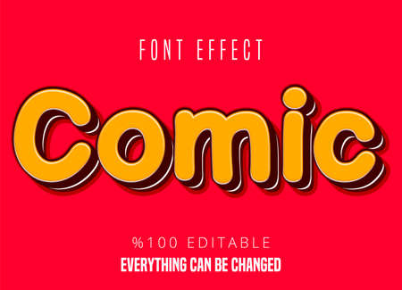 Comic text, editable font effectのイラスト素材
