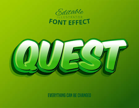 Quest text, editable text effectのイラスト素材