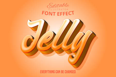 Jelly text, editable font effectのイラスト素材